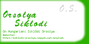 orsolya siklodi business card